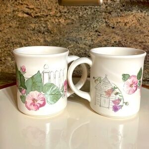 Pfaltzgraff CAPE MAY set of 2 coffee MUGS discontinued rare STONEWARE 289